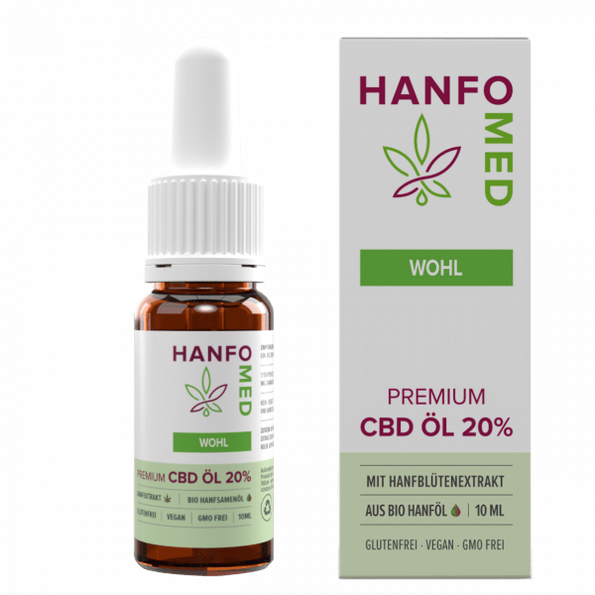 Hanfosan CBD Premium Öl Entspannung "Wohl" 20 % · 10 ml