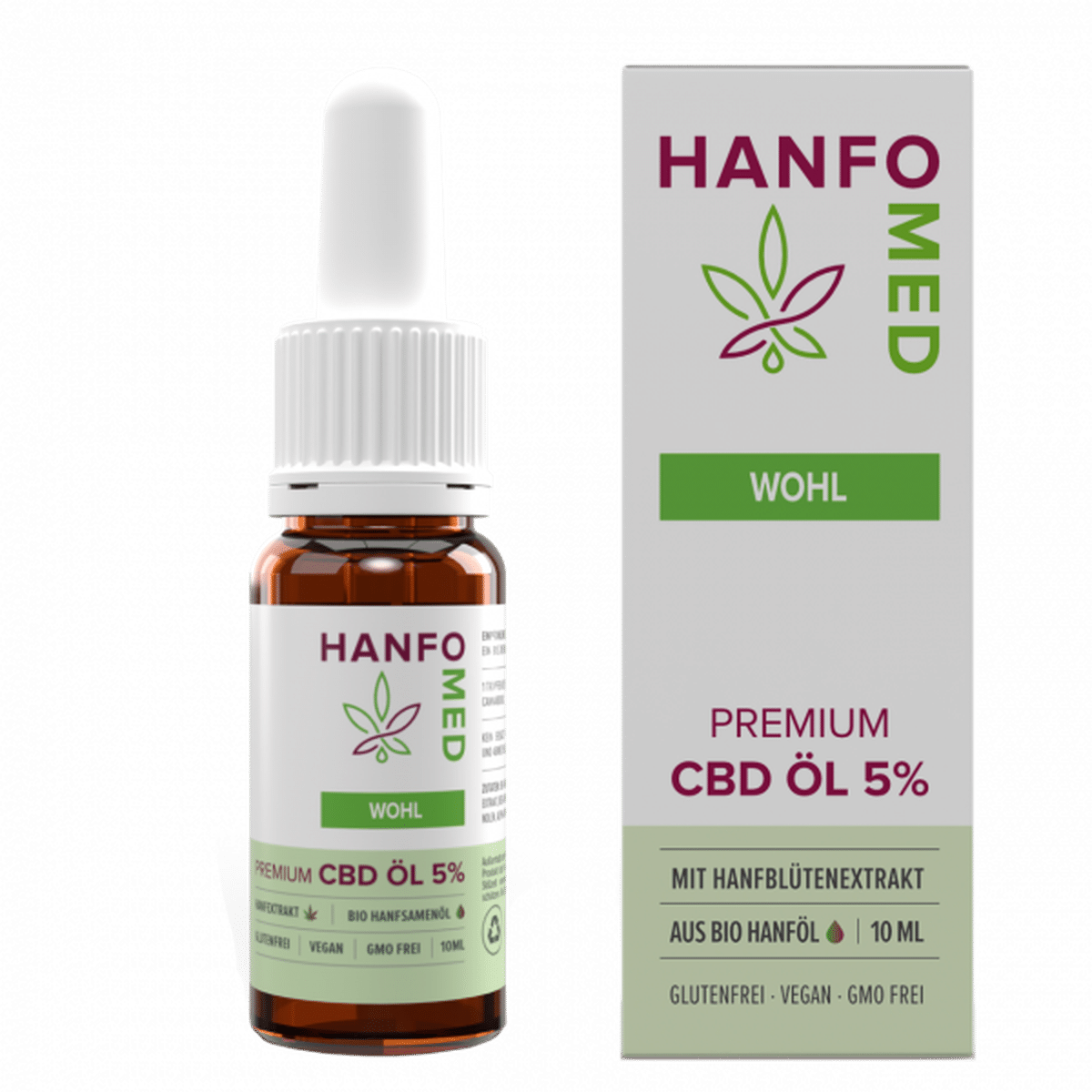 Hanfosan CBD Premium Öl Entspannung "Wohl" 5 % · 10 ml